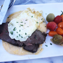 Steak & Eggs with Cheese Grits
