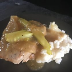 Pork Chops with Pickles & Mustard Sauce
