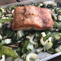 Oven Baked Salmon with Stir-Fry Vegetables